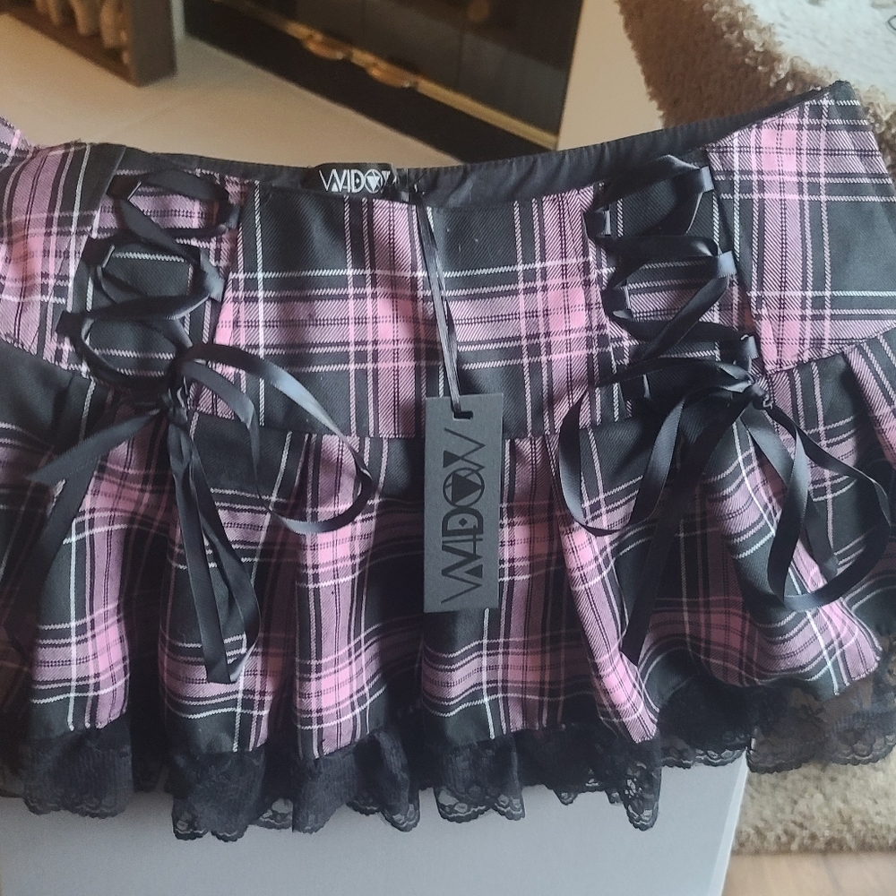 Sold CHARM SCHOOL DROPOUT PLAID SKIRT